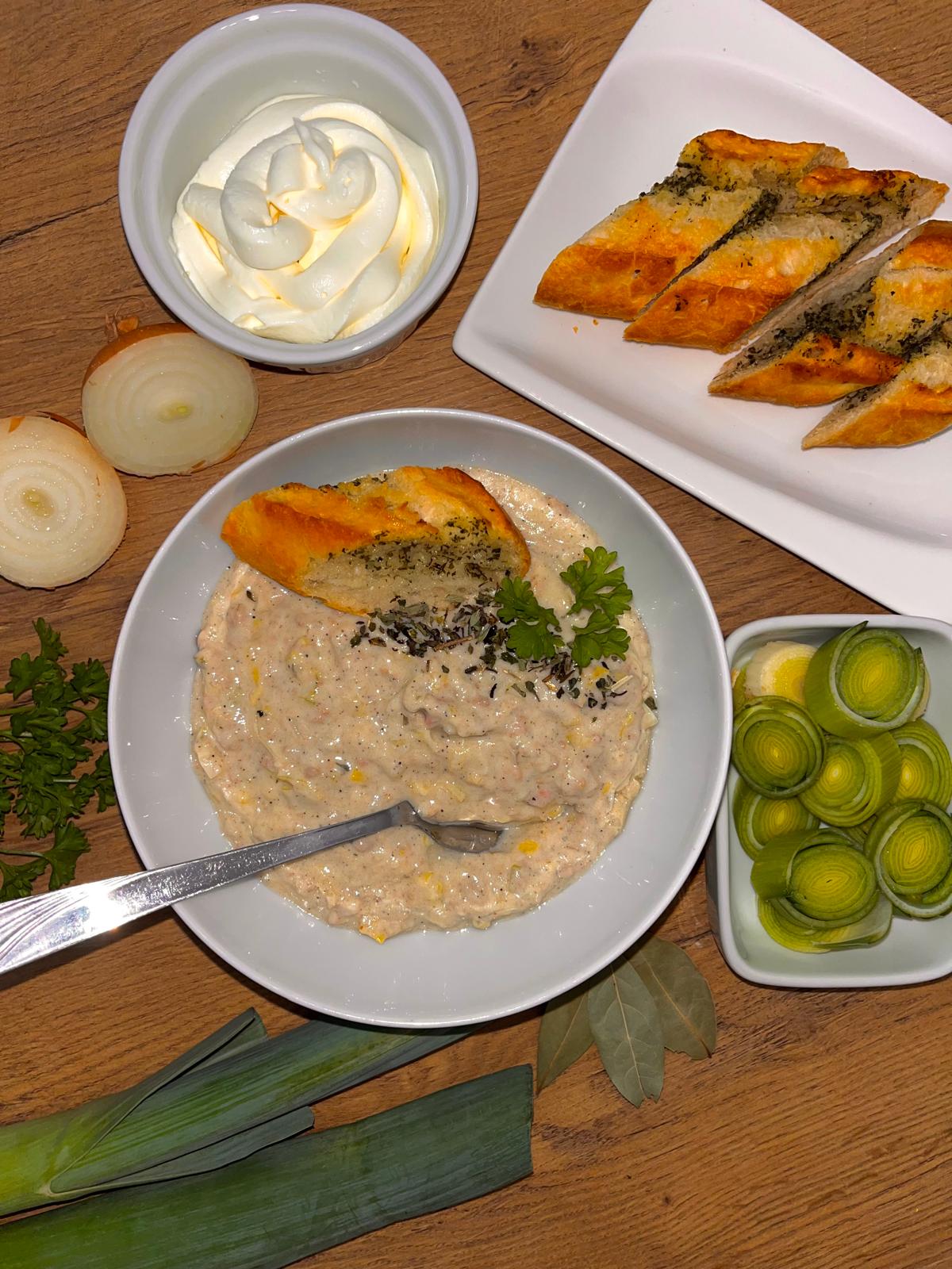 Käse-Lauch-Suppe